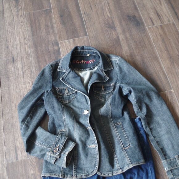Ladies Jean Jacket By ConTrast - Picture 2 of 7